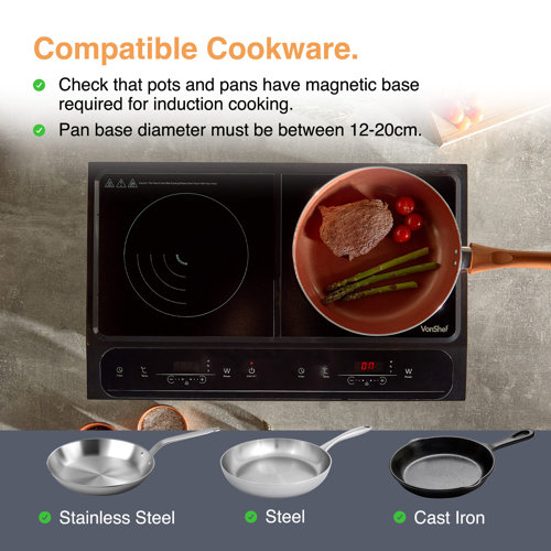VonShef Double Induction Hob & Reviews Wayfair.co.uk